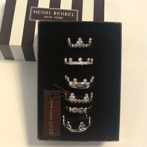 NWB Henri Bendel LUXE Downton stack Ring Set RARE
